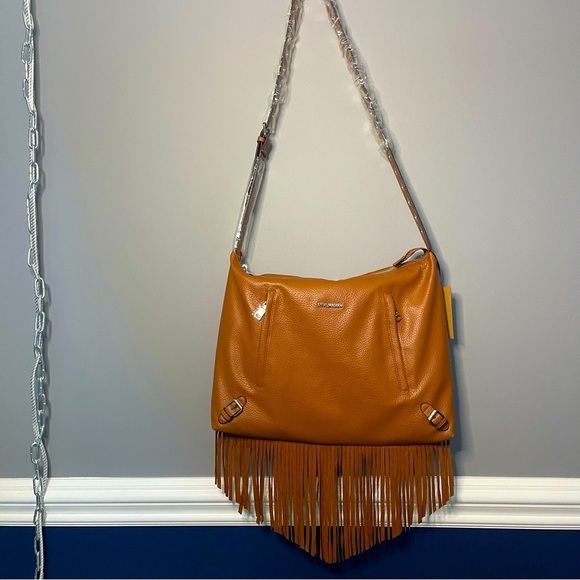 Steve Madden Brown Fringe Shoulder Crossbody Bag NWT - Picture 6 of 9